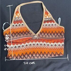 Orange Halter Top
